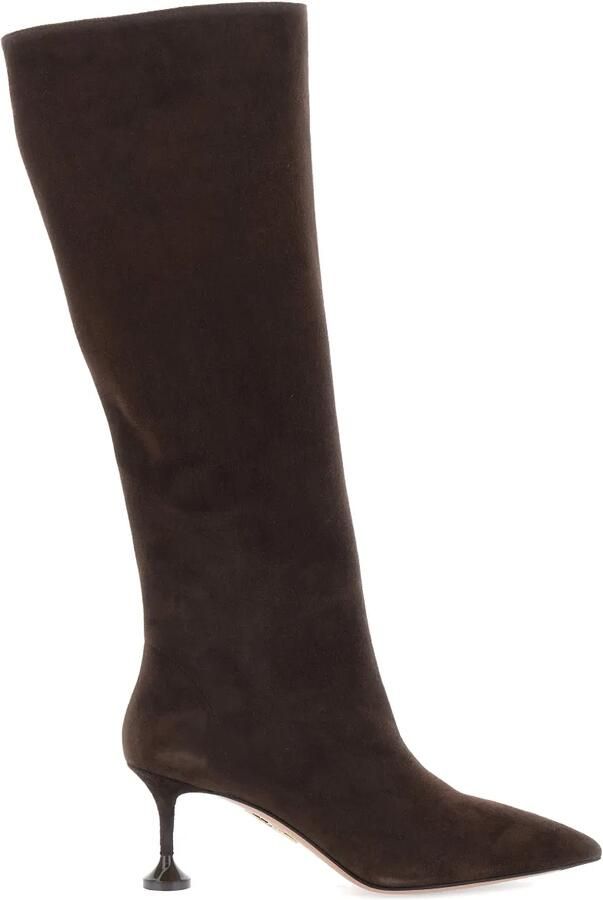 Aquazzura Laarzen met puntige neus Bruin