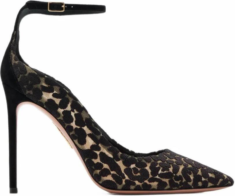 Aquazzura leopard-print ankle-strap pumps Zwart