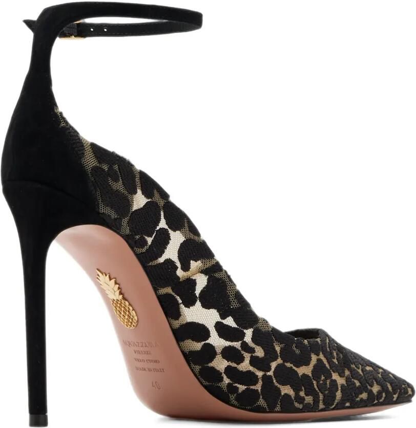 Aquazzura leopard-print ankle-strap pumps Zwart - Foto 2