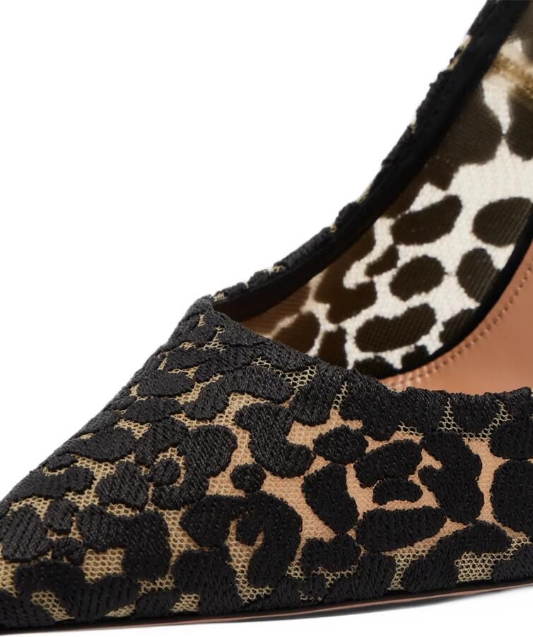 Aquazzura leopard-print ankle-strap pumps Zwart - Foto 3