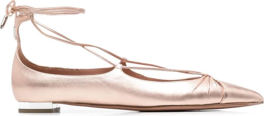 Aquazzura Leren ballerina's Roze