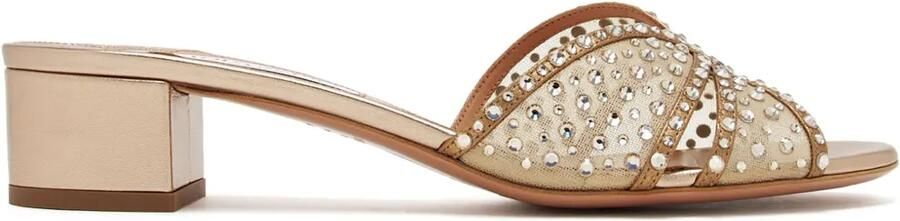 Aquazzura Leren muiltjes Goud