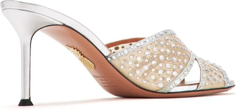 Aquazzura Leren muiltjes Zilver - Foto 4