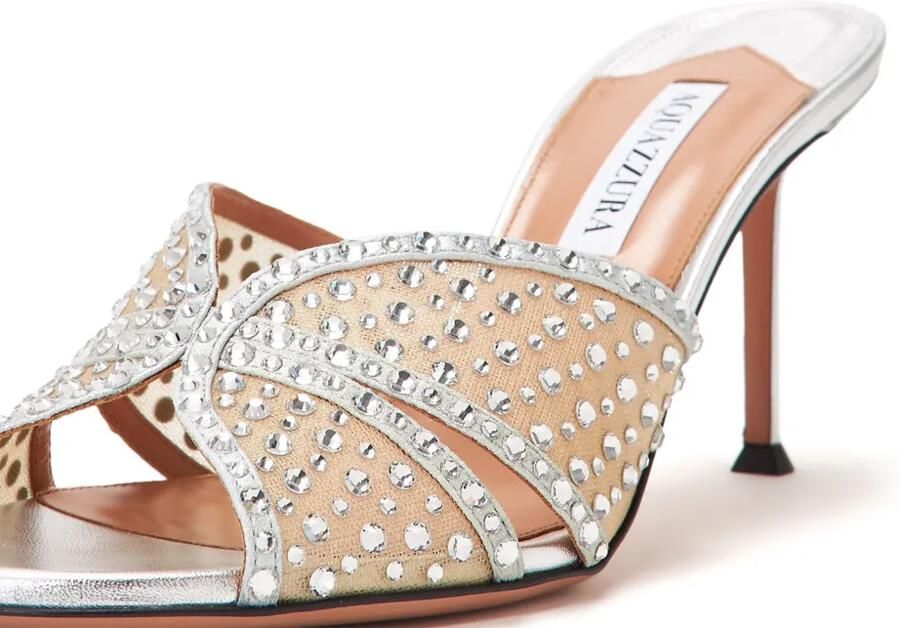 Aquazzura Leren muiltjes Zilver - Foto 2