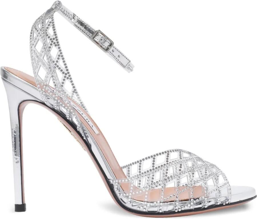 Aquazzura Leren sandalen Zilver