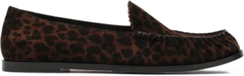 Aquazzura Loafers met luipaardprint Bruin