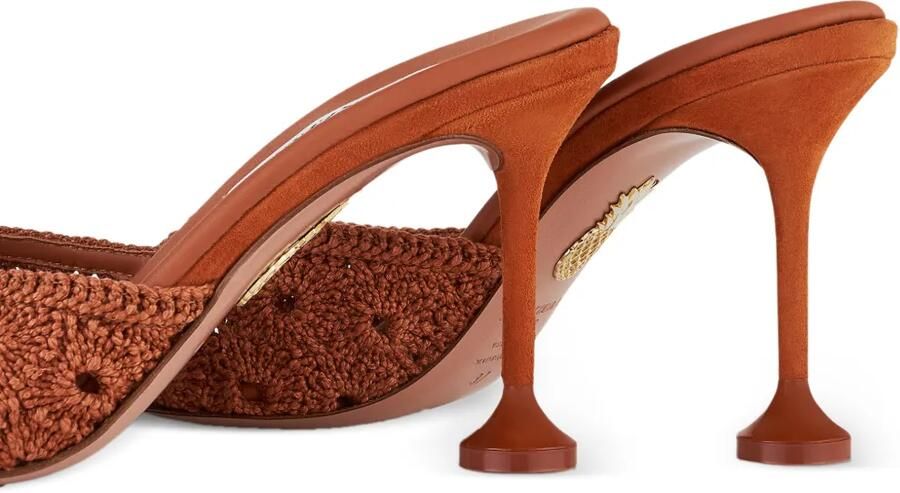 Aquazzura Loom muiltjes 85 Oranje - Foto 4