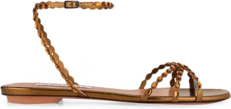 Aquazzura Love Struck sandalen verfraaid met kristallen Goud