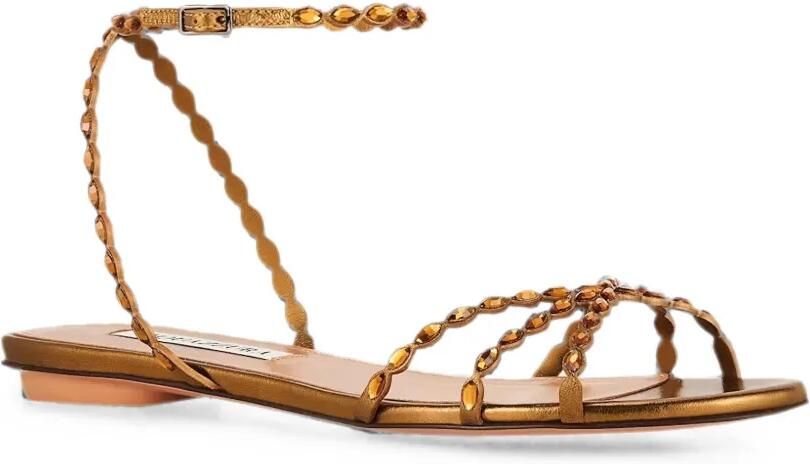 Aquazzura Love Struck sandalen verfraaid met kristallen Goud - Foto 4