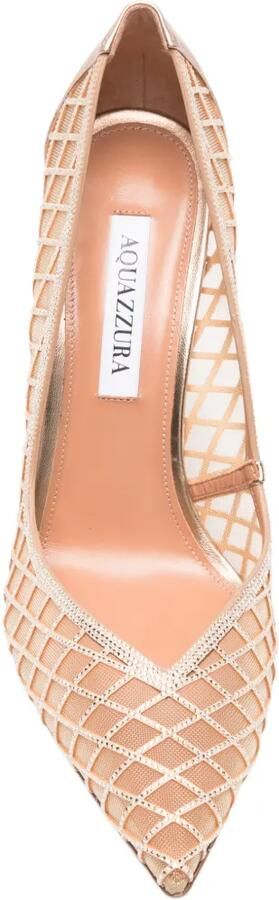 Aquazzura Lumiere crystal-mesh pumps Beige - Foto 4