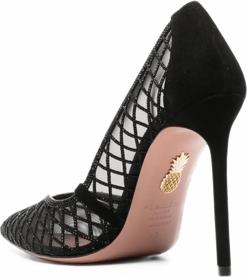 Aquazzura Lumiere crystal-mesh pumps Zwart - Foto 2