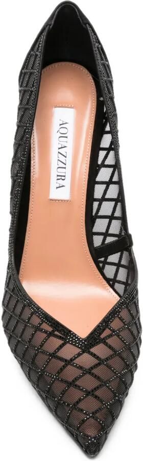Aquazzura Lumiere crystal-mesh pumps Zwart - Foto 4