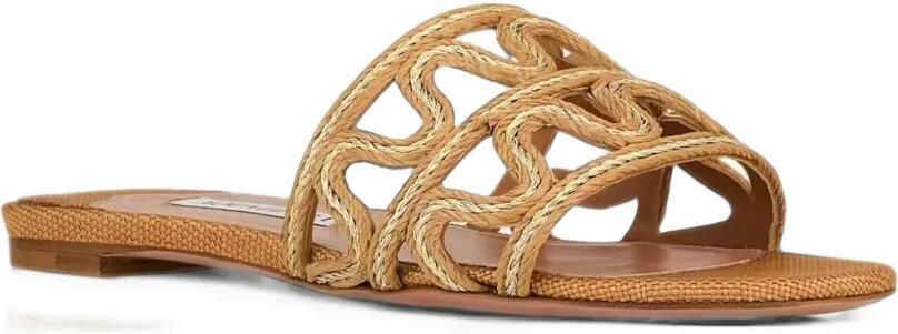 Aquazzura Manaus slide flats Bruin