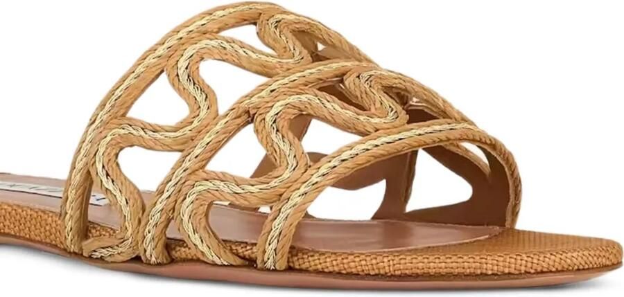 Aquazzura Manaus slide flats Bruin - Foto 2
