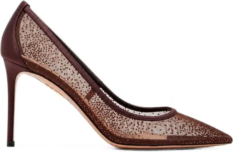 Aquazzura Mesh pumps met stras Wit