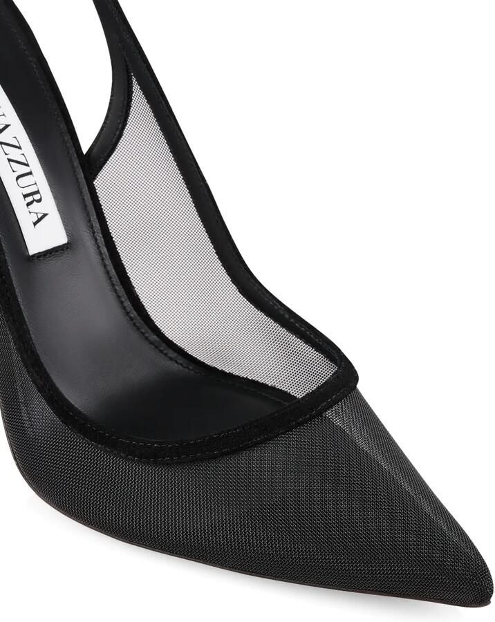 Aquazzura Mesh pumps met strik Zwart - Foto 5