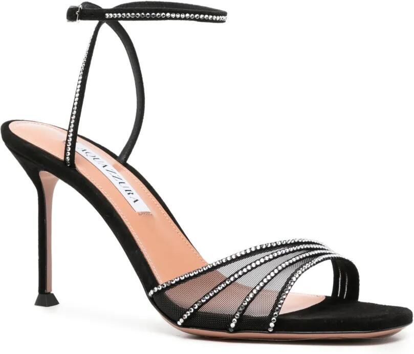 Aquazzura Mesh sandalen verfraaid met kristallen Zwart - Foto 3