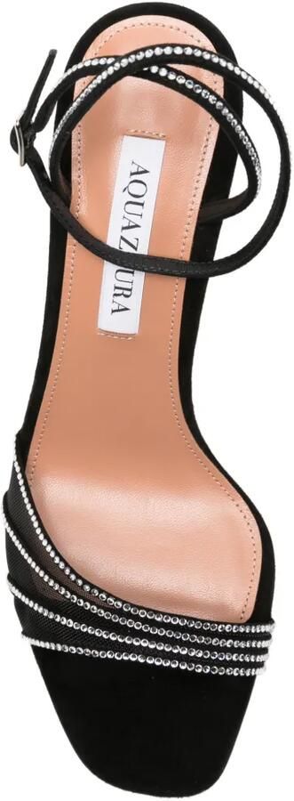 Aquazzura Mesh sandalen verfraaid met kristallen Zwart - Foto 4