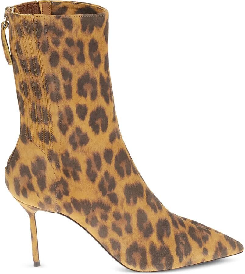 Aquazzura Montmartre enkellaarzen met luipaardprint en puntneus Bruin