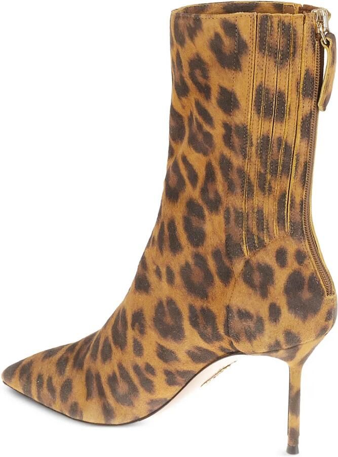 Aquazzura Montmartre enkellaarzen met luipaardprint en puntneus Bruin - Foto 2