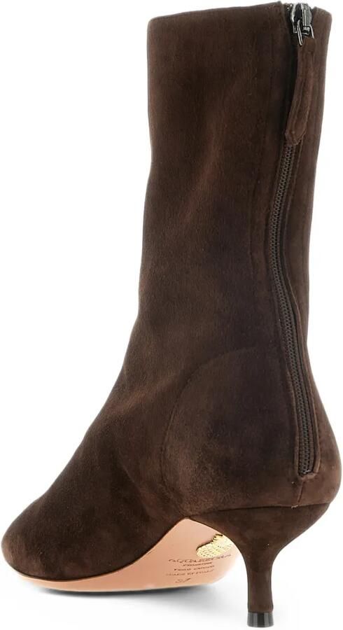 Aquazzura Montmartre suede ankle boots Bruin - Foto 3