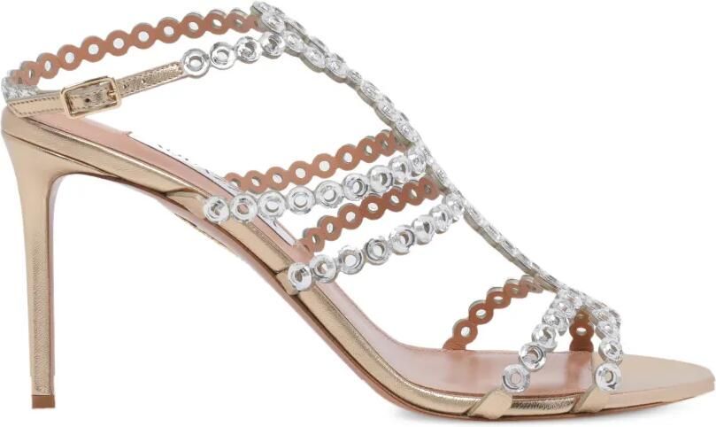 Aquazzura Mooncrush sandalen verfraaid met kristallen Goud