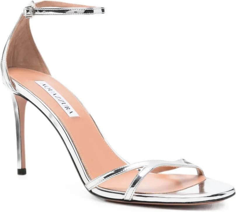 Aquazzura Nuda sandalen 85 Zilver - Foto 3