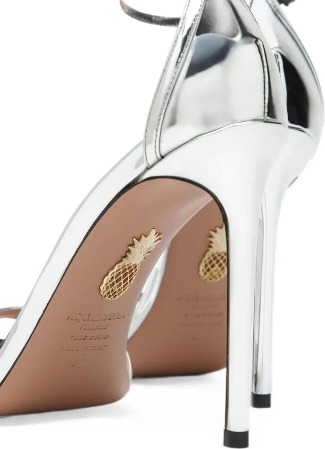 Aquazzura Nuda sandalen met metallic effect Zilver - Foto 4