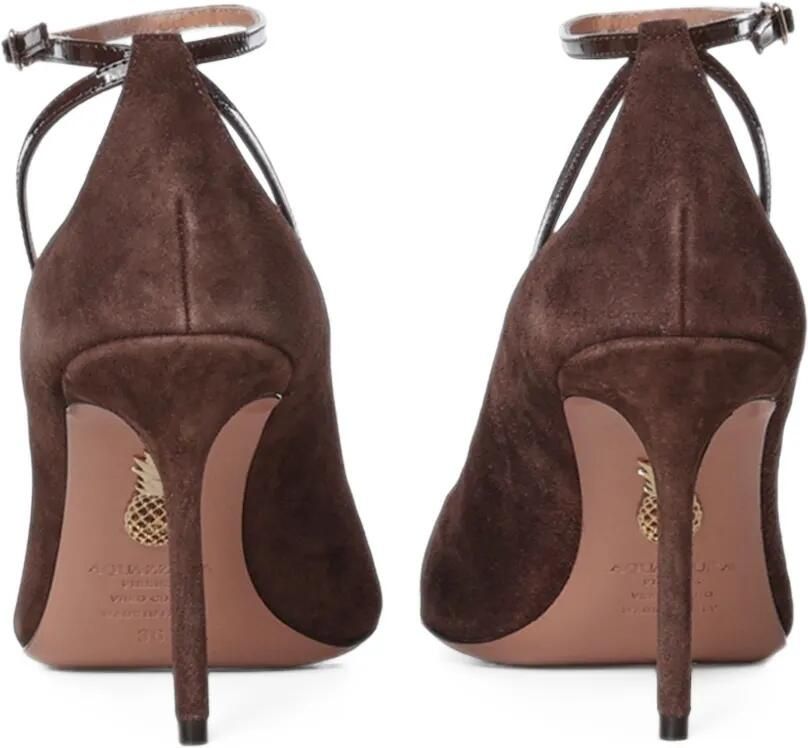 Aquazzura Odysea pumps met kapneus en gesp Bruin