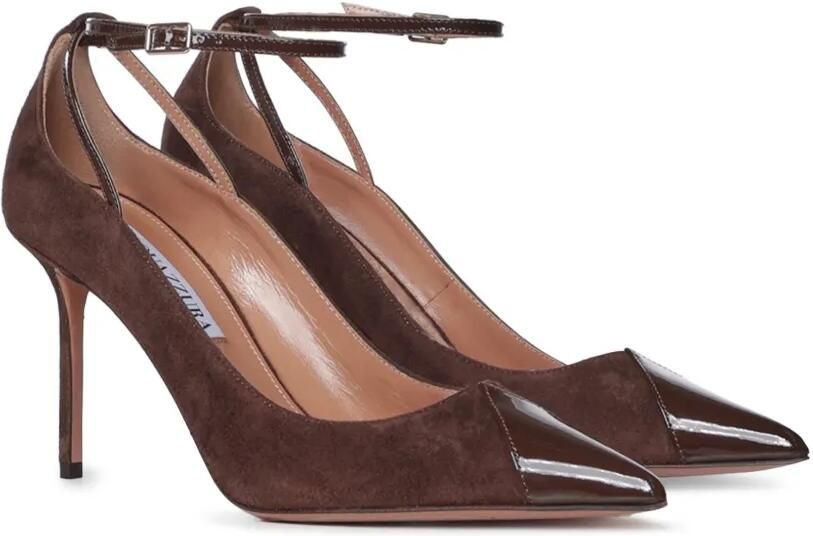 Aquazzura Odysea pumps met kapneus en gesp Bruin - Foto 4