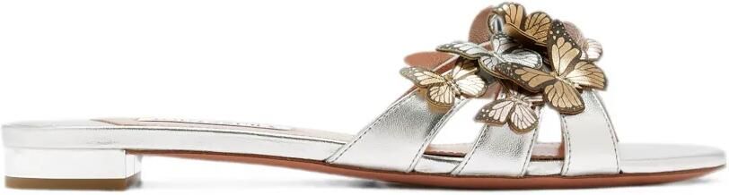 Aquazzura Papillon sandalen verfraaid met vlinder Zilver