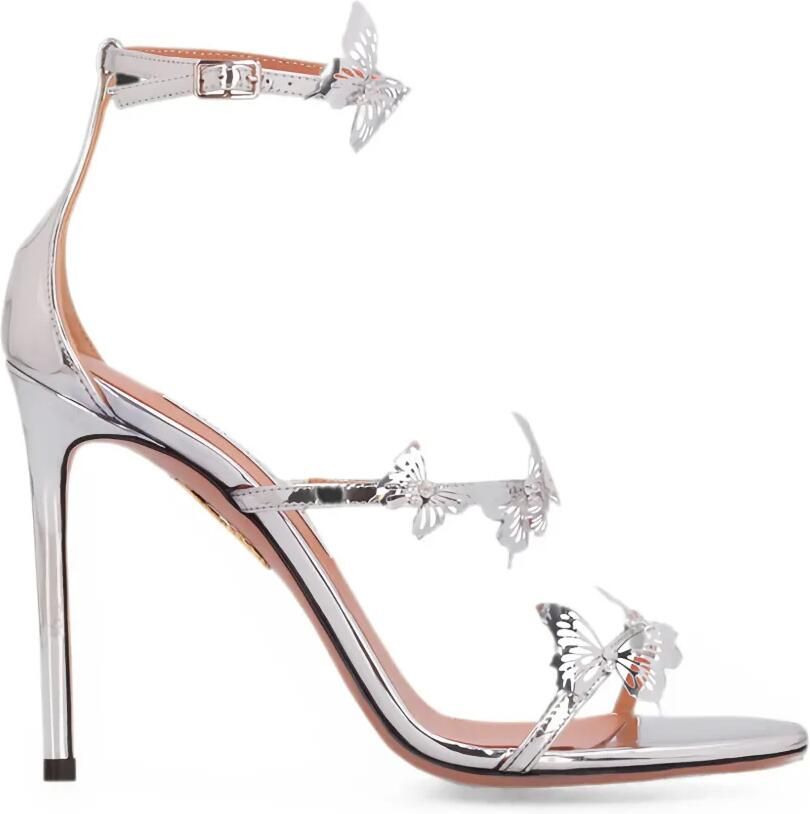 Aquazzura Papillon Sauvage sandalen verfraaid met vlinder Zilver