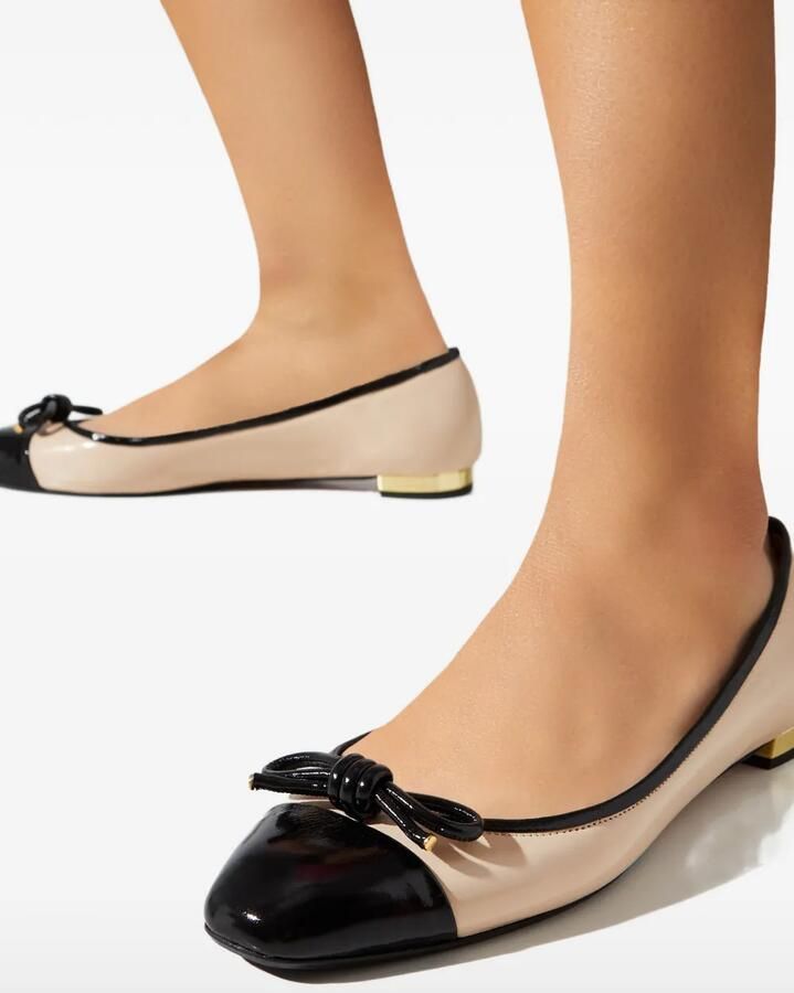 Aquazzura Parisina ballerina's met ronde neus en strik Beige - Foto 2
