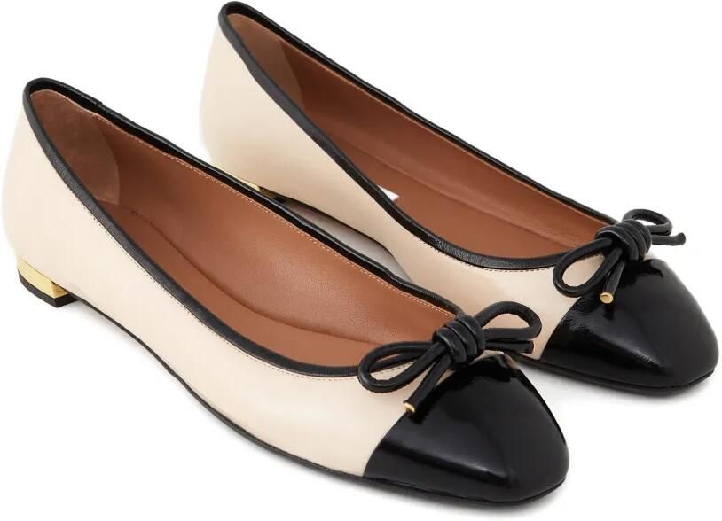 Aquazzura Parisina ballerina's met ronde neus en strik Beige - Foto 4