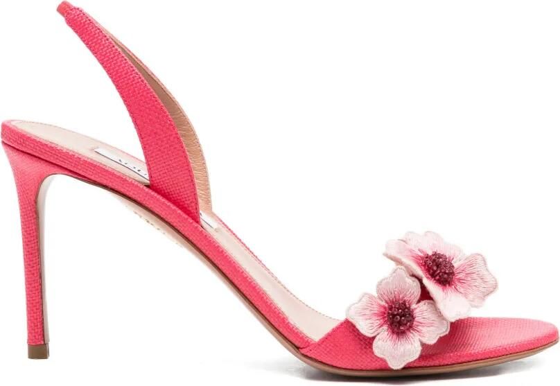 Aquazzura Passionflower slingback sandalen Roze