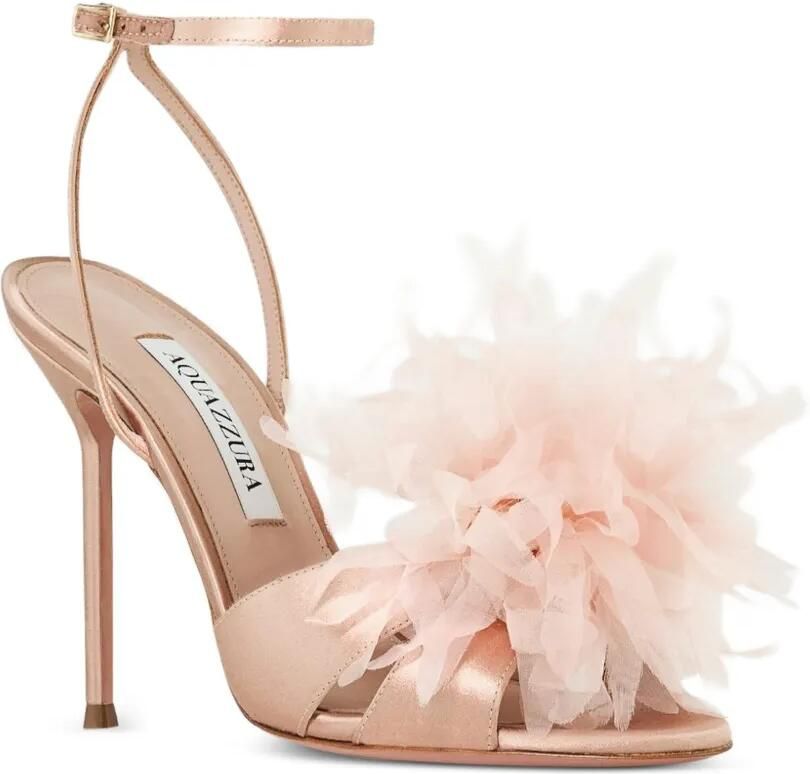 Aquazzura Poème sandalen met enkelbandje en bloemen Roze - Foto 5