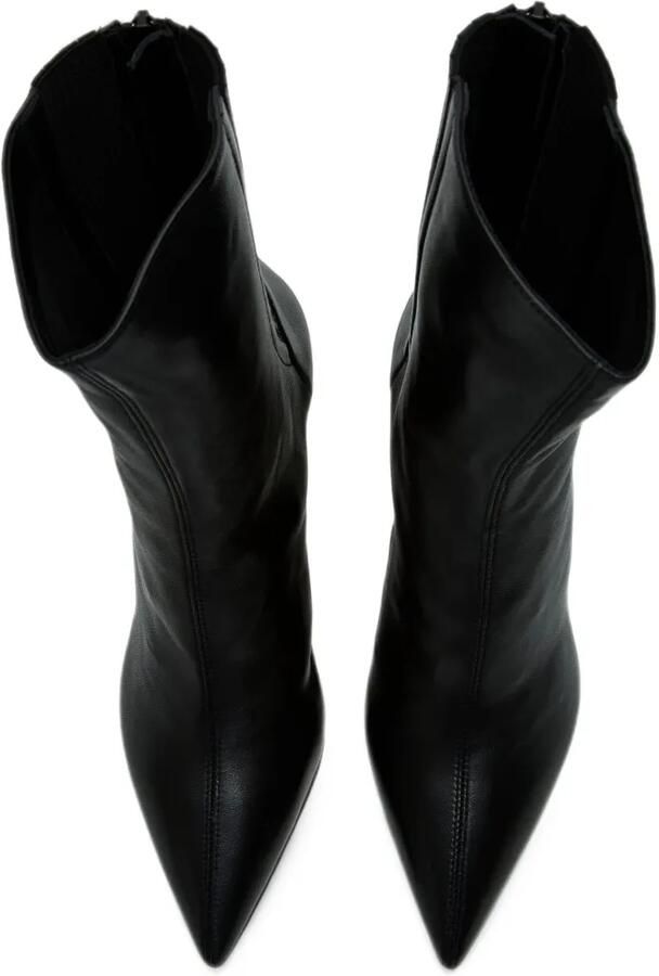 Aquazzura pointed-toe panelled ankle boots Zwart - Foto 5