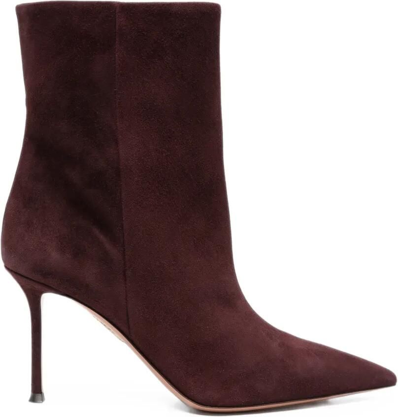 Aquazzura Enkellaarzen met puntige neus Rood