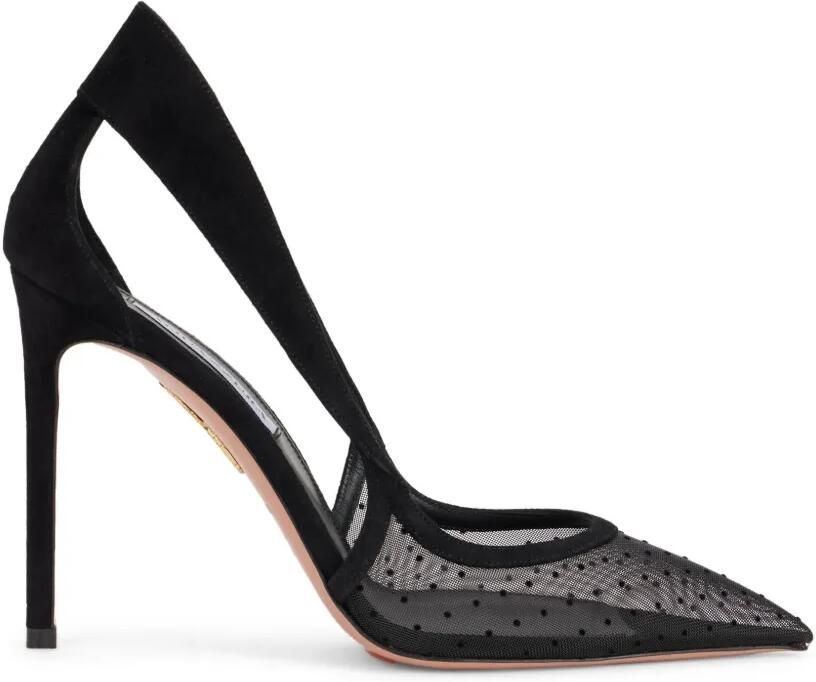 Aquazzura Pumps met open neus Zwart - Foto 3