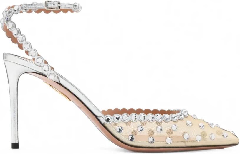 Aquazzura Pumps verfraaid met kristallen Beige