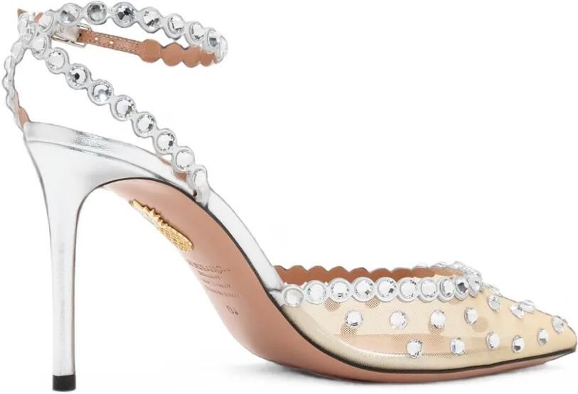 Aquazzura Pumps verfraaid met kristallen Beige - Foto 3