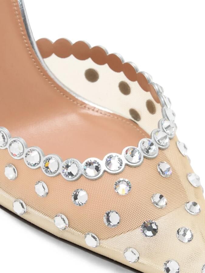 Aquazzura Pumps verfraaid met kristallen Beige - Foto 2