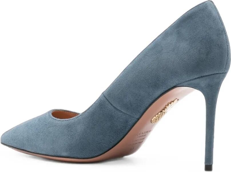 Aquazzura Purist suède pumps met puntige neus en hak Blauw