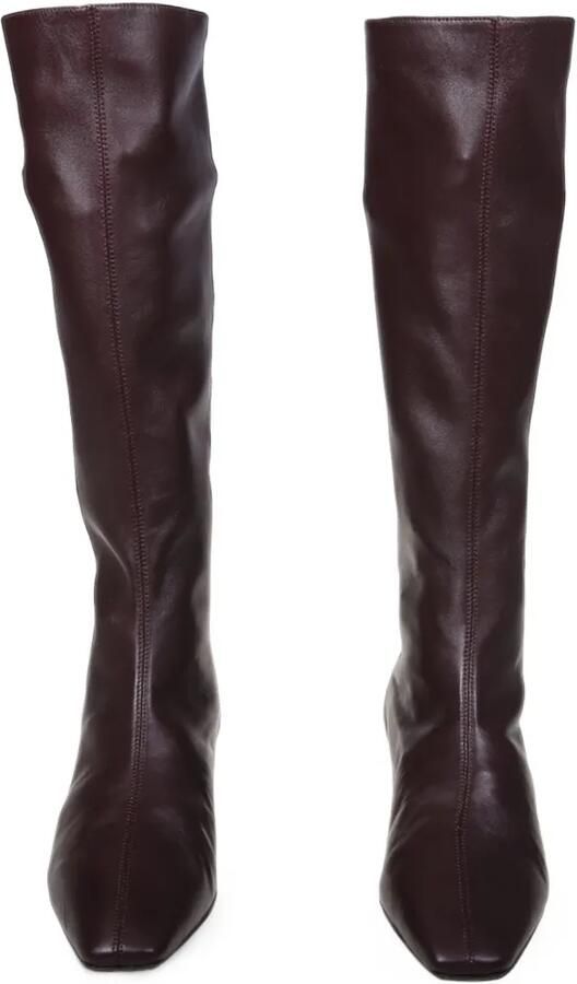 Aquazzura ribbed-panel leather boots Rood - Foto 3