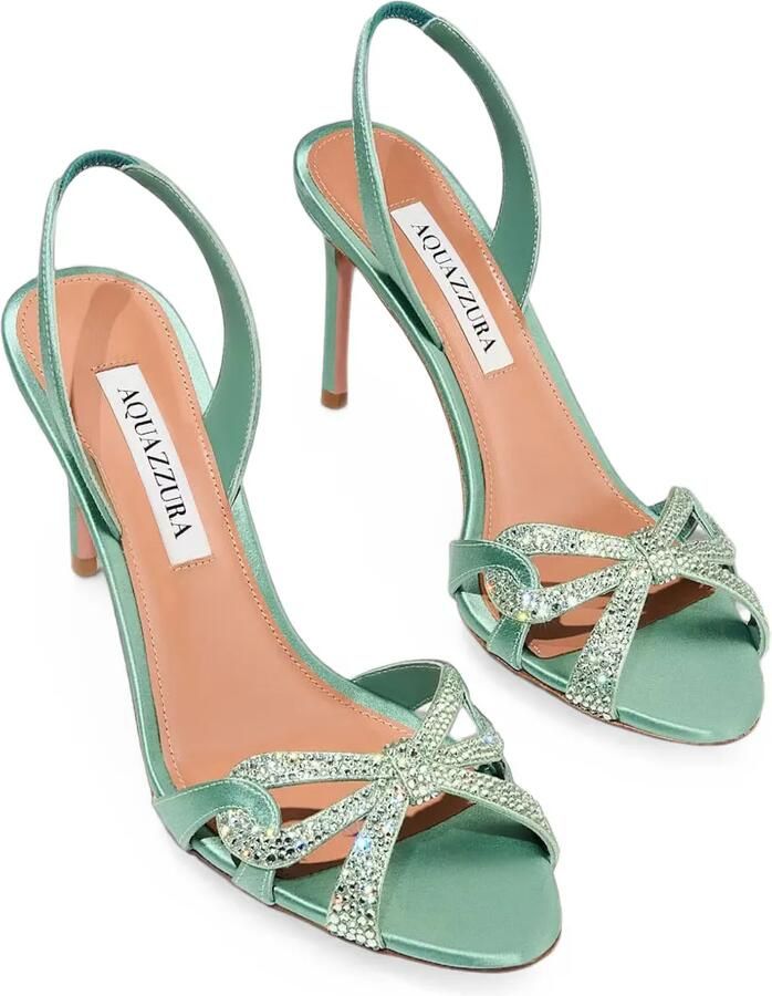 Aquazzura Ribbon Kiss sandalen 85 Groen - Foto 2