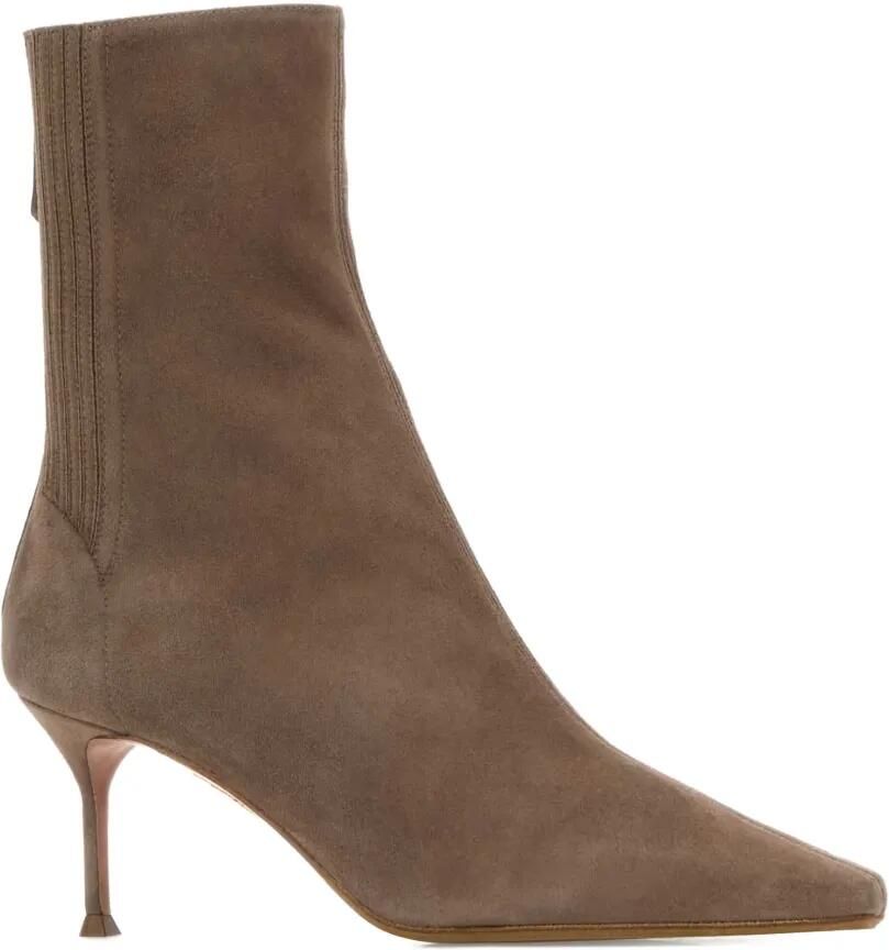 Aquazzura Saint Honor suède enkellaarzen Bruin