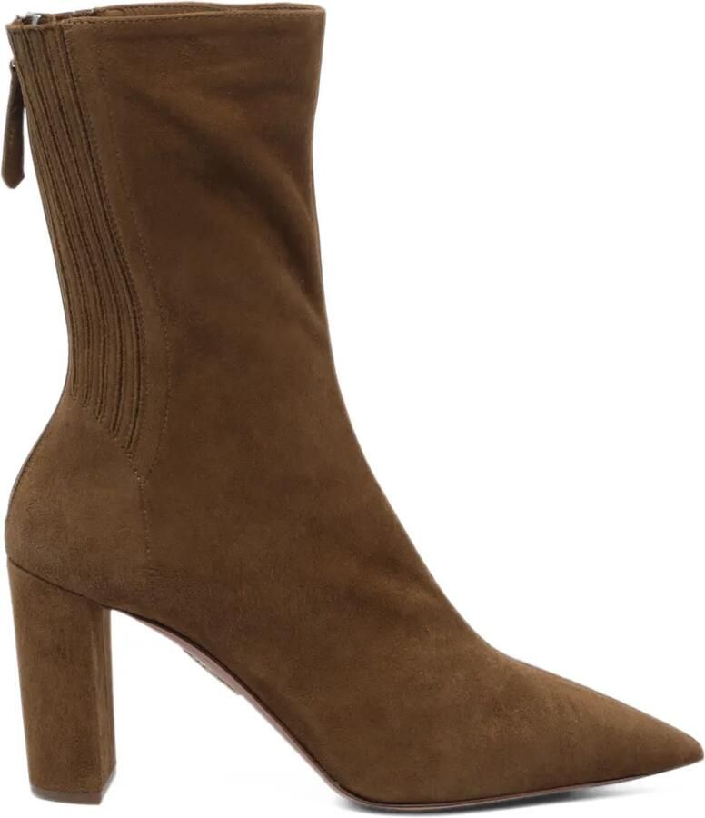 Aquazzura Saint Honoré block bootie 85 Bruin