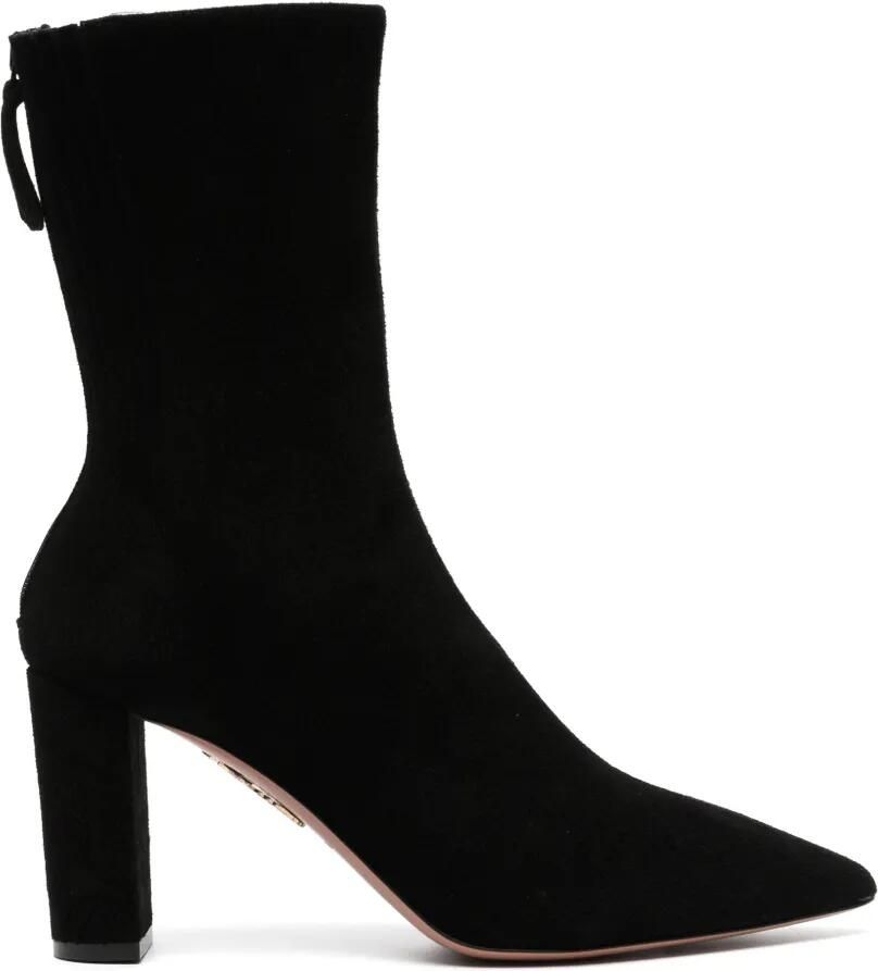 Aquazzura Saint Honoré block booties 85 Zwart