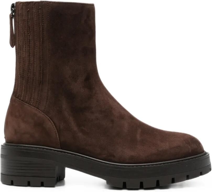 Aquazzura Saint Honoré combat boots Bruin
