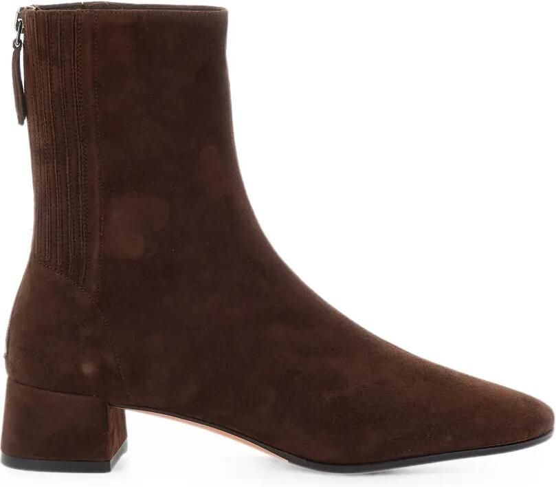 Aquazzura Saint Honore enkellaarzen met amandelvormige neus Bruin